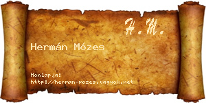 Hermán Mózes névjegykártya